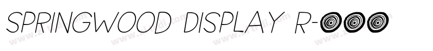 Springwood Display R字体转换